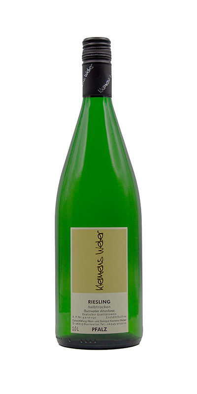 Produktbild von: <br>23 — 2024er Riesling<br>Qualitätswein halbtrocken<br>Burrweiler Altenforst 1,0 l<br>